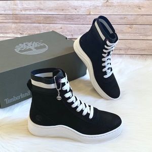 timberland black high tops